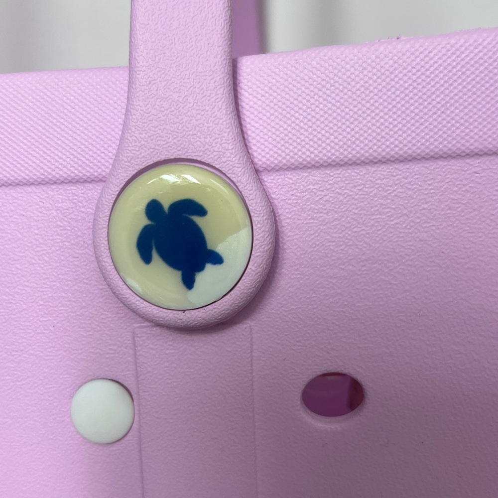 SIMPLY SOUTHERN SOLID ALLIUM PINK BEACH WATERPROOF WASHABLE LARGE TOTE BAG, NWT - Picture 10 of 13